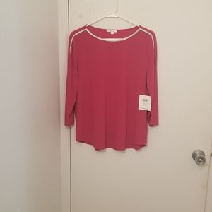 New with Tags 89th & Madison hot magenta top L